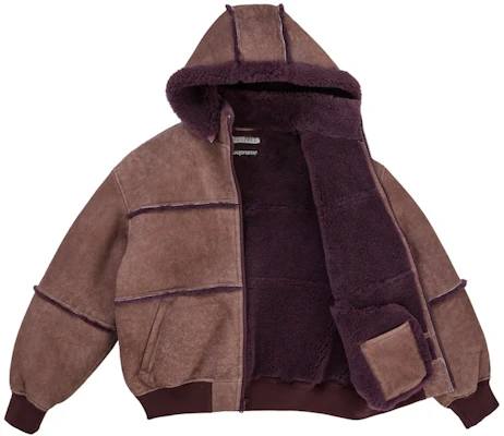 Supreme MM6 Maison Margiela Hooded Shearling Bomber Jacket Purple Order Supreme MM6 Maison Margiela Hooded Shearling Bomber Jacket Purple
