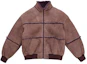 Shop Supreme MM6 Maison Margiela Hooded Shearling Bomber Jacket Purple