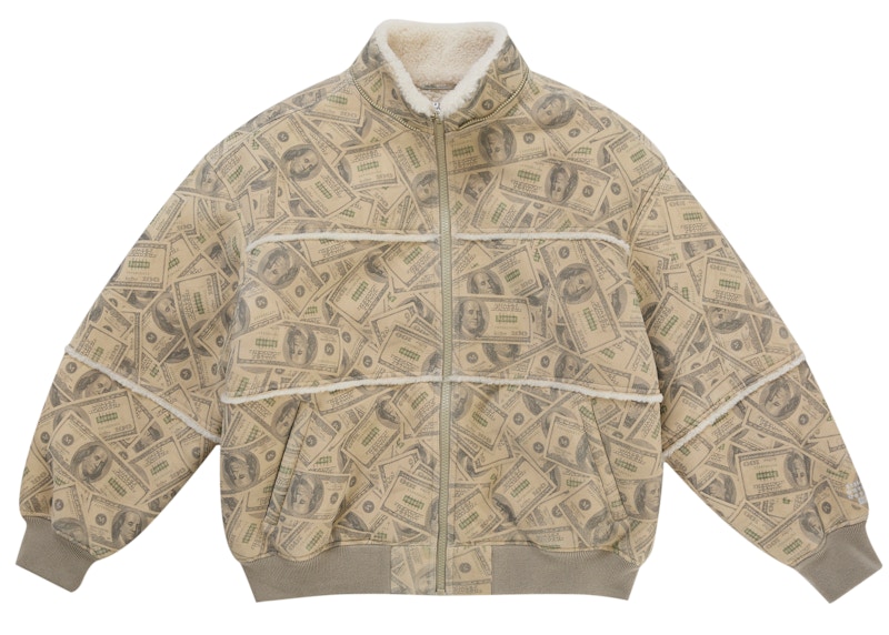 Shop Supreme MM6 Maison Margiela连帽羊羔毛飞行夹克 白色