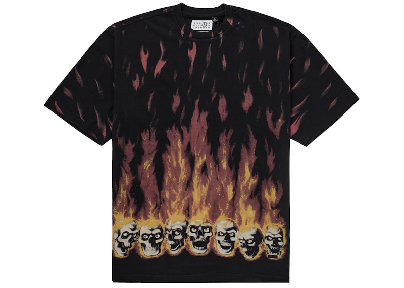 Buy Supreme MM6 Maison Margiela 液態藍黑色寬版T恤