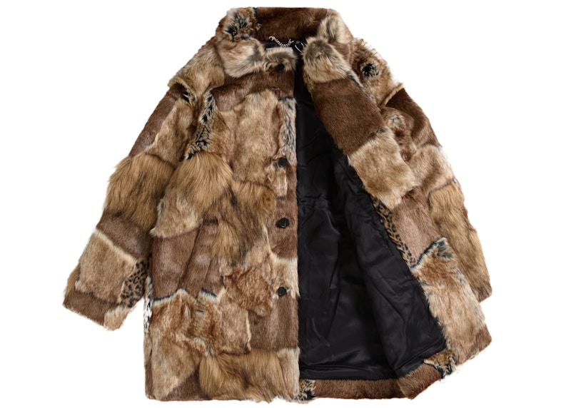 Order Abrigo Parches Pelo Sintético Marrón Supreme MM6 Maison Margiela