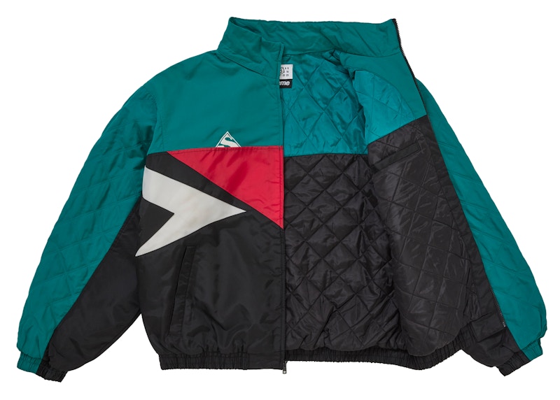Purchase Supreme MM6 Maison Margiela 綠松石色拼接棒球外套
