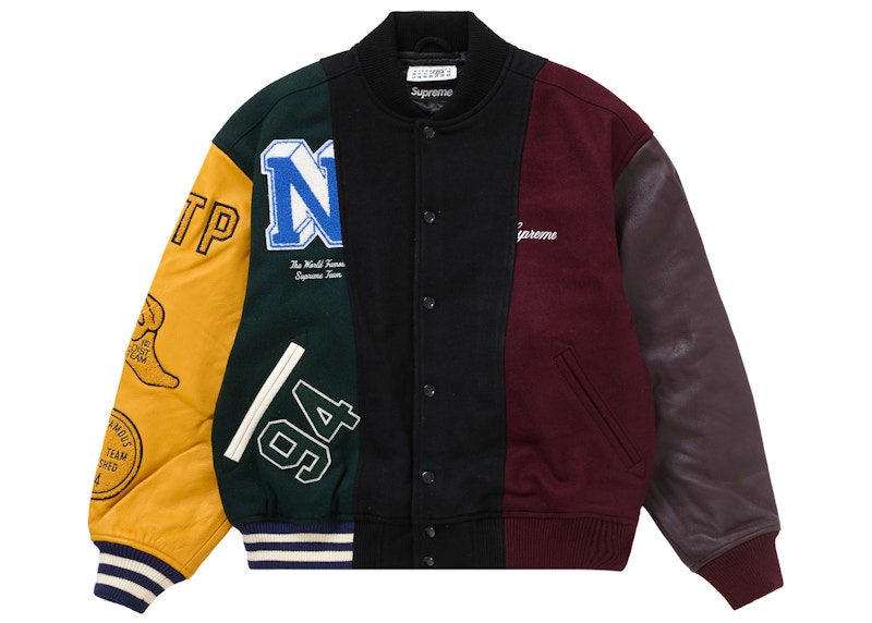 Buy Supreme MM6 Maison Margiela Split Varsity Jacket Multicolor Jaket Varsity.