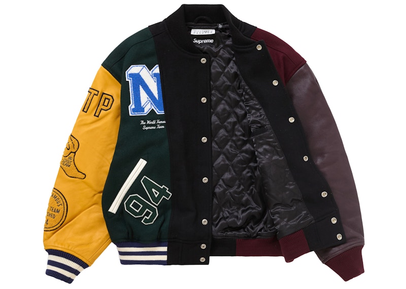 Order Supreme MM6 Maison Margiela Split Varsity Jacket Multicolor Jaket Varsity.