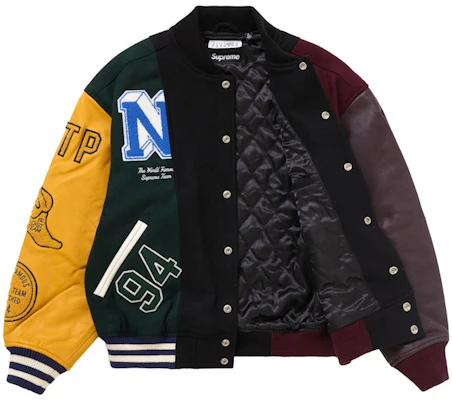 Supreme MM6 Maison Margiela拼接棒球夹克 多色 Order Supreme MM6 Maison Margiela拼接棒球夹克 多色