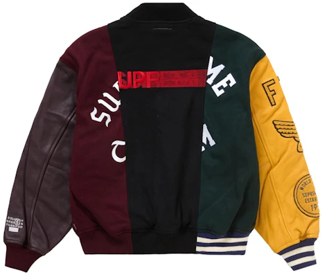 Supreme MM6 Maison Margiela拼接棒球夹克 多色 Lookbook Supreme MM6 Maison Margiela拼接棒球夹克 多色