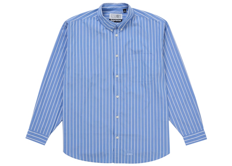 Supreme MM6 Maison Margiela Stripe Shirt Blue