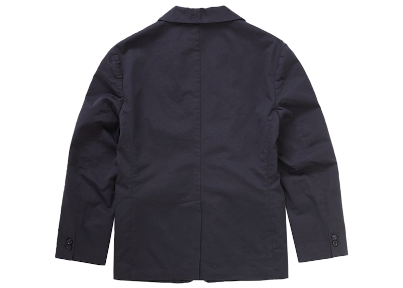 Shop Supreme MM6 Maison Margiela Jas Katun Washed Navy.
