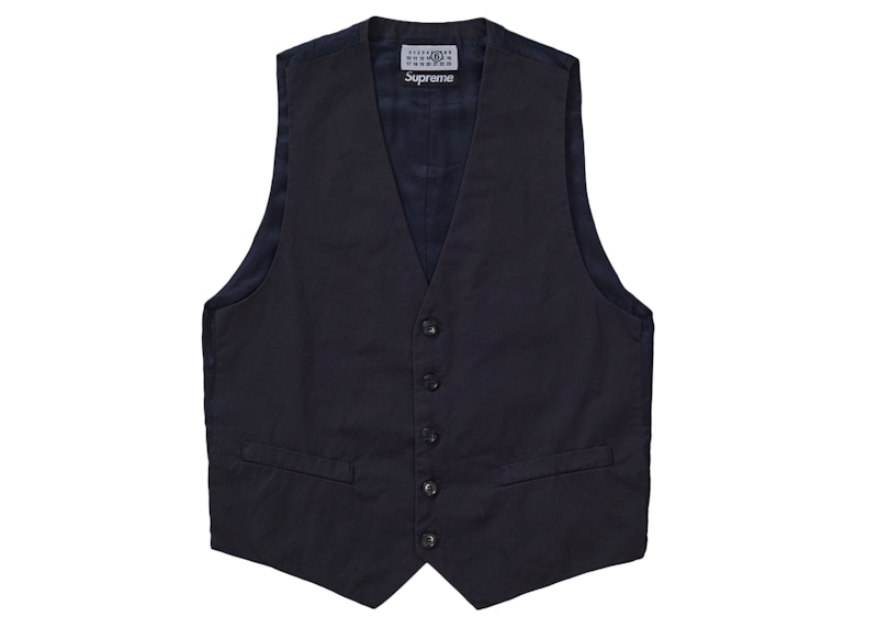 Supreme MM6 Maison Margiela Washed Cotton Suit Vest Navy
