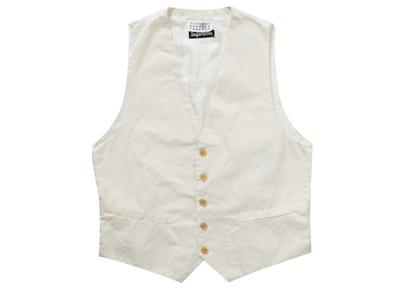 Supreme MM6 Maison Margiela Washed Cotton Suit Vest Cream
