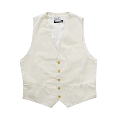 Supreme MM6 Maison Margiela Washed Cotton Suit Vest Cream
