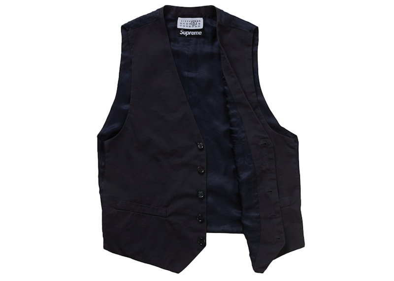 Supreme MM6 Maison Margiela Washed Cotton Suit Vest Navy 圖 2