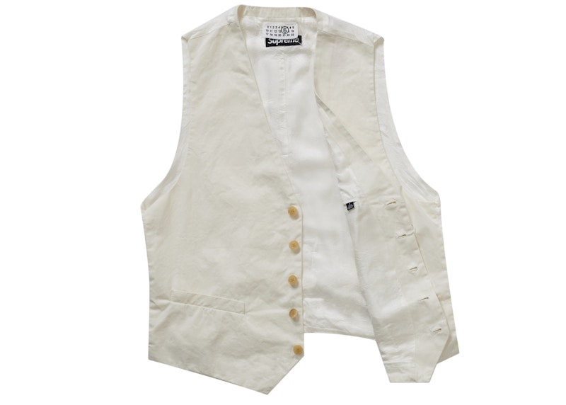 Order Supreme MM6 Maison Margiela 洗滌棉西裝背心 米白色