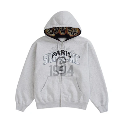 Supreme MM6 Maison Margiela Zip Up Hooded Sweatshirt Ash Grey
