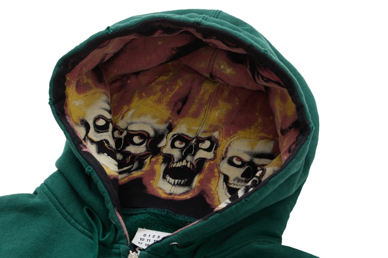 Supreme MM6 Maison Margiela Zip Up Hooded Sweatshirt Dark Green 圖 3