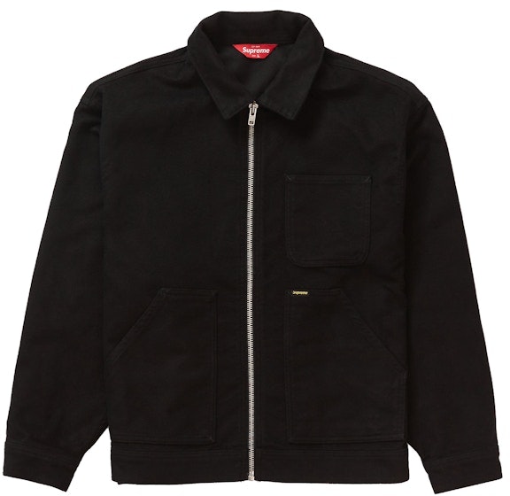 supreme-moleskin-work-jacket-black