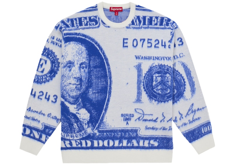 Supreme Money Sweater White