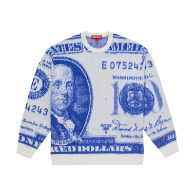 Supreme Money Sweater White