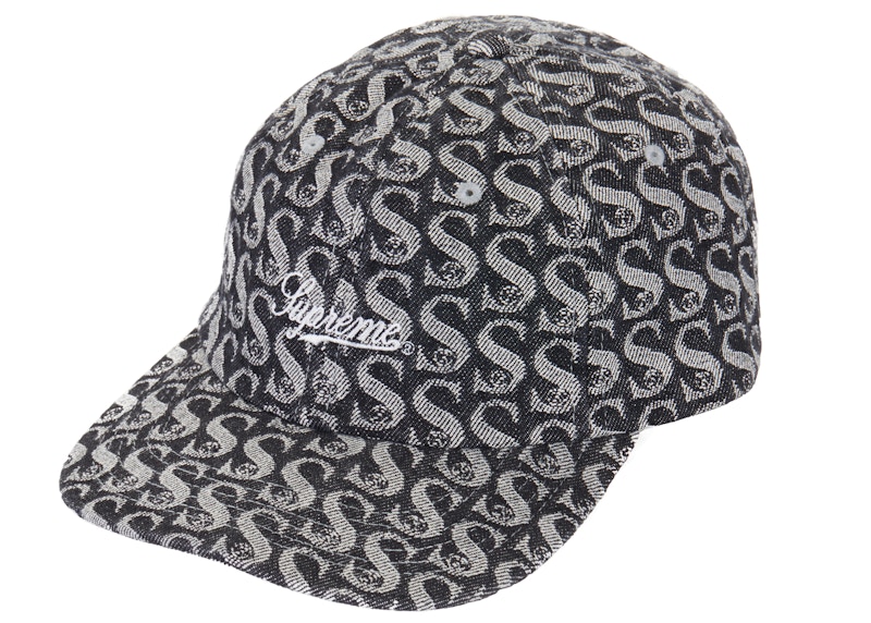 Supreme Monogram Denim 6-Panel Black