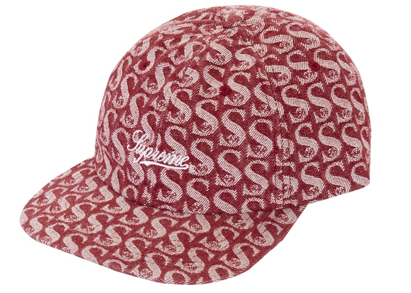 Supreme Monogram Denim 6-Panel Red