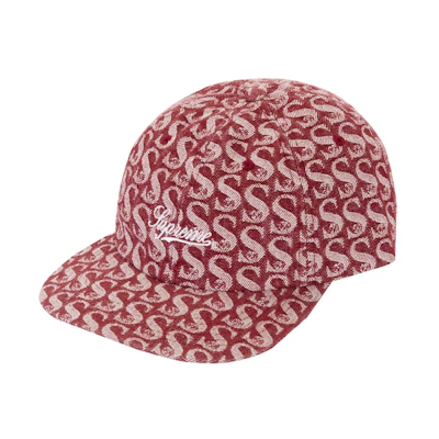 Supreme Monogram Denim 6-Panel Red