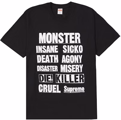 Supreme Monster Tee Black (FW21) Buy Supreme Monster Tee Black (FW21)