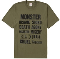 Supreme Monster Tee Light Olive (FW21) Supreme Monster Tee Light Olive (FW21)