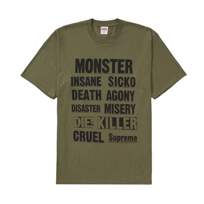 Supreme Monster Tee Light Olive (FW21)