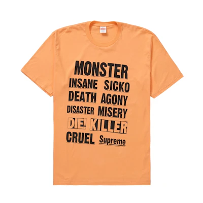 Supreme Monster Tee Peach (FW21)