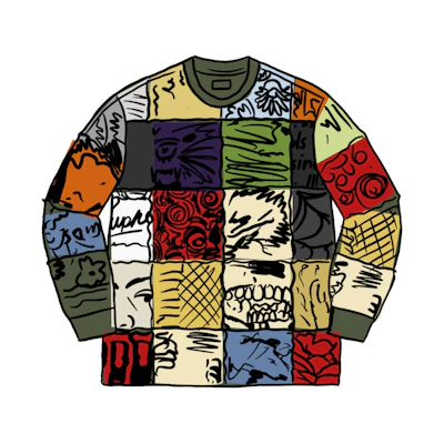 Supreme Mosaic Patchwork L/S Top Multicolor