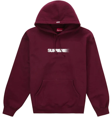 Supreme Motion Logo Baju Hooded (SS23) Burgundy Buy Supreme Motion Logo Baju Hooded (SS23) Burgundy
