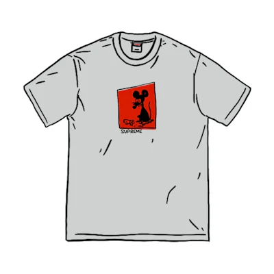 Supreme Mouse Tee Heather Grey