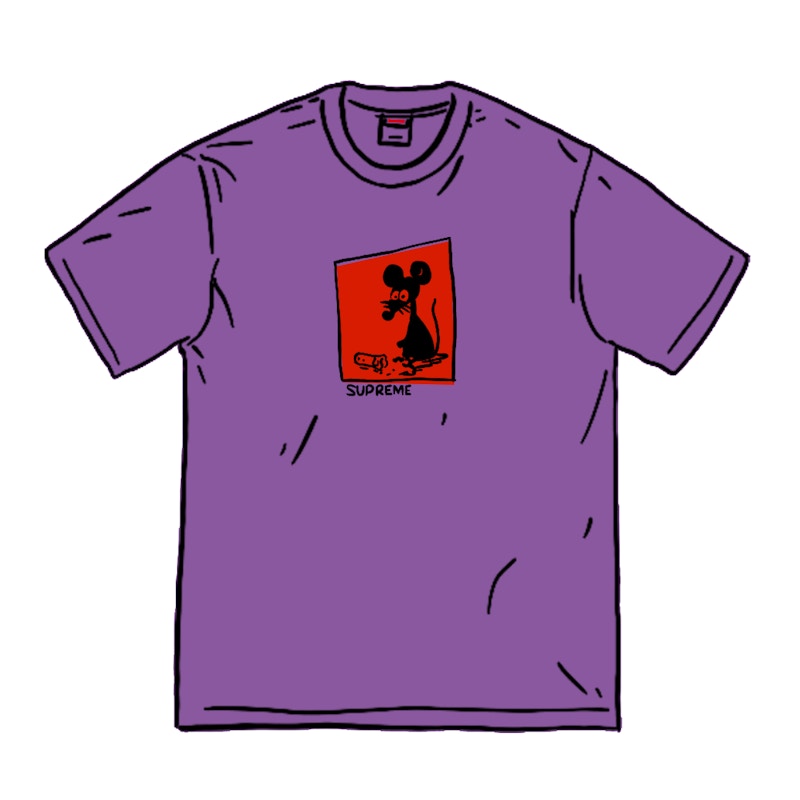 Supreme Mouse Tee Purple