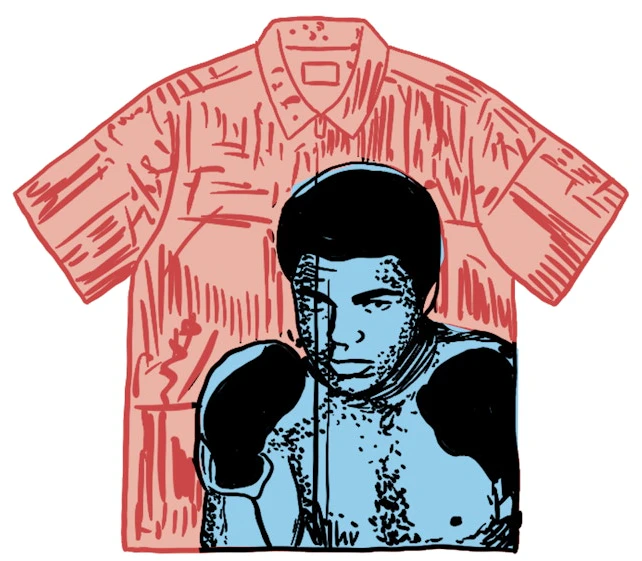 supreme-muhammad-ali-zip-up-s-s-shirt-red