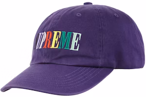Supreme Multi Color Logo 6-Panel Purple Supreme Multi Color Logo 6-Panel Purple