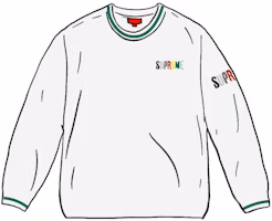 Supreme Multi Color Logo L/S Top White Supreme Multi Color Logo L/S Top White