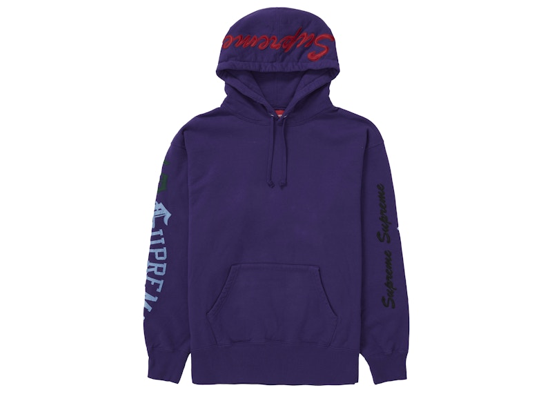 Supreme Multi Logo Hooded Sweatshirt Purple 圖 2
