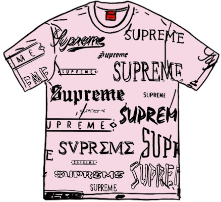 Supreme Multi Logo Tee Light Pink Buy Supreme Multi Logo Tee Light Pink