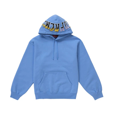 Supreme Multi Logos Hooded Sweatshirt Blue