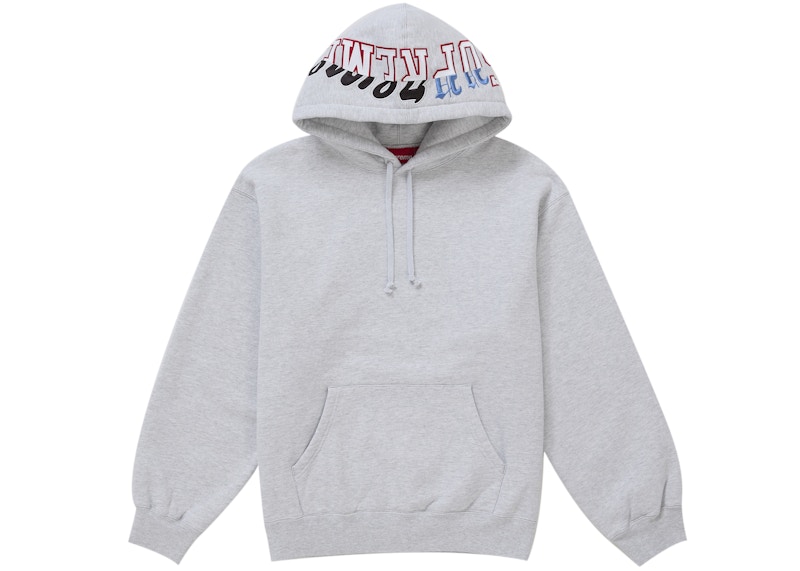 Supreme Multi Logos Hooded Sweatshirt Heather Grey