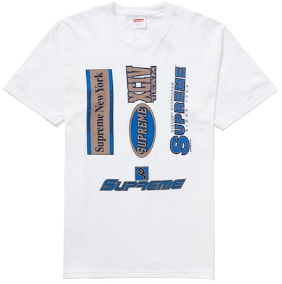 Supreme Multi Logos Baju-T Putih Buy Supreme Multi Logos Baju-T Putih