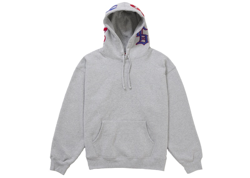Supreme Multi S Logo Hooded Sweatshirt Heather Grey