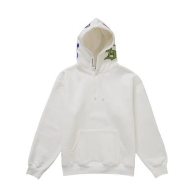 Supreme Multi S Logo Hooded Sweatshirt White