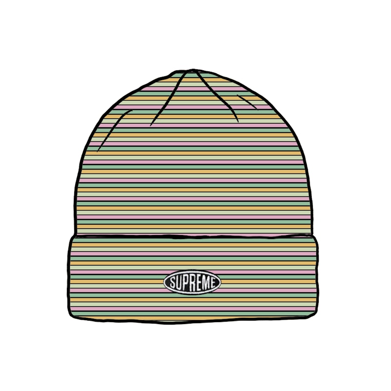 Supreme Multi Stripe Beanie (FW20) Pink