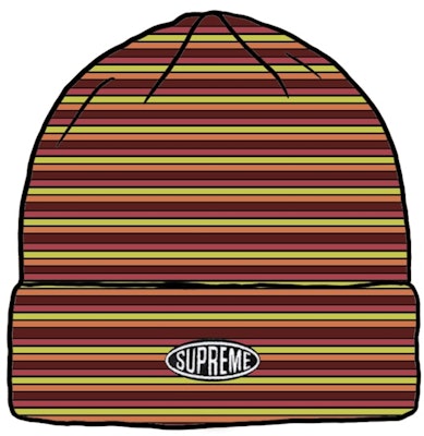 Supreme 多條紋針織帽(FW20)紅色 Buy Supreme 多條紋針織帽(FW20)紅色