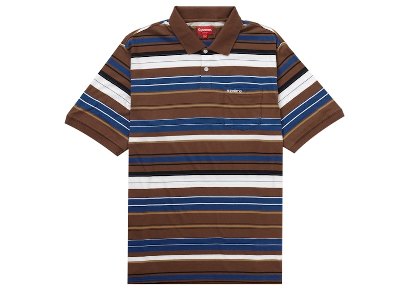 Supreme Multi Stripe Polo Brown