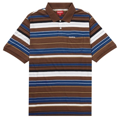 Supreme Polo Multi Stripe Coklat Buy Supreme Polo Multi Stripe Coklat