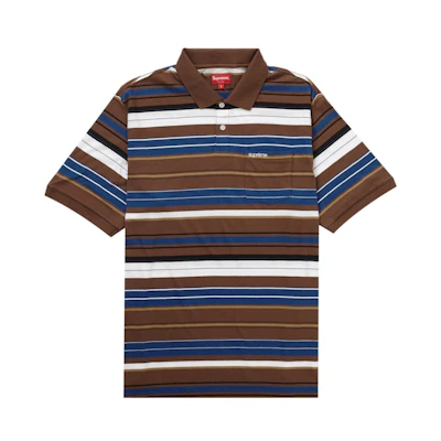 Supreme Multi Stripe Polo Brown