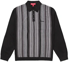 Supreme Multi Stripe Polo Sweater Black Supreme Multi Stripe Polo Sweater Black
