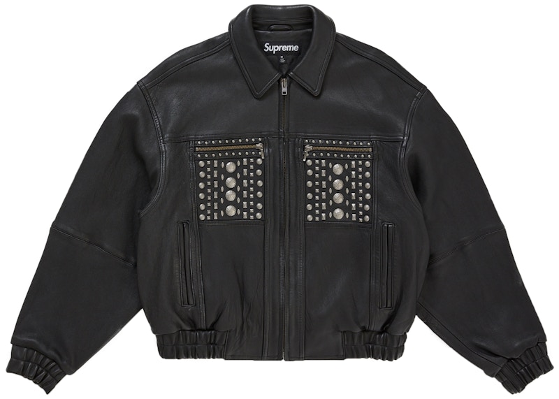 Supreme Multi Studded Leather Jacket Black